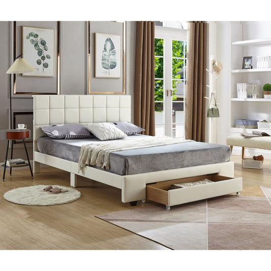 White Storage Platform Bed IF 5492