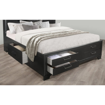 Ava - Jordyn  Double/ Queen 6pc Bedroom Set (Grey)