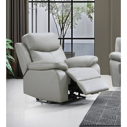 3pc Light Grey Power Recliner Set IF 8130 (Leather Match)