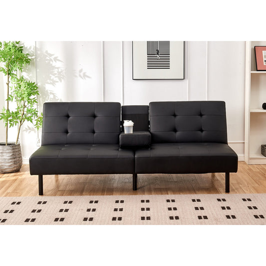 Black PU Sofa Bed IF 8091