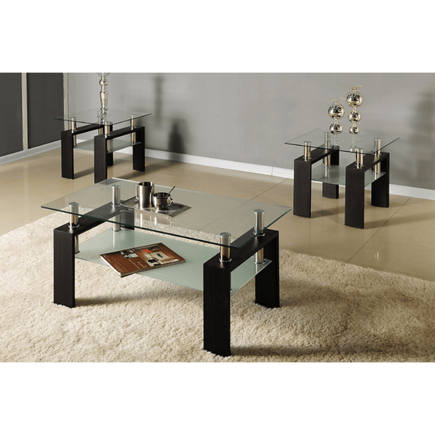 Espresso 3pc Coffee Table Set IF 2048