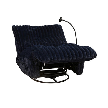 Blue Cordoruoy  Fabric Recliner Chair IF 6306