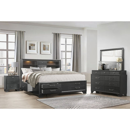 Ava - Jordyn  Double/ Queen 6pc Bedroom Set (Grey)