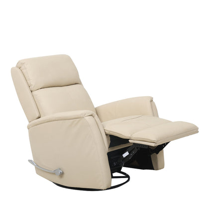 IF-6384 Leather Match Rocker Recliner - Ivory