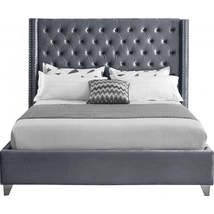 Contemporary Style Grey Platform Bed IF 5890