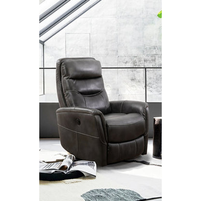 Black PU Power Recliner Chair IF 6300 - Black / Grey / Stone
