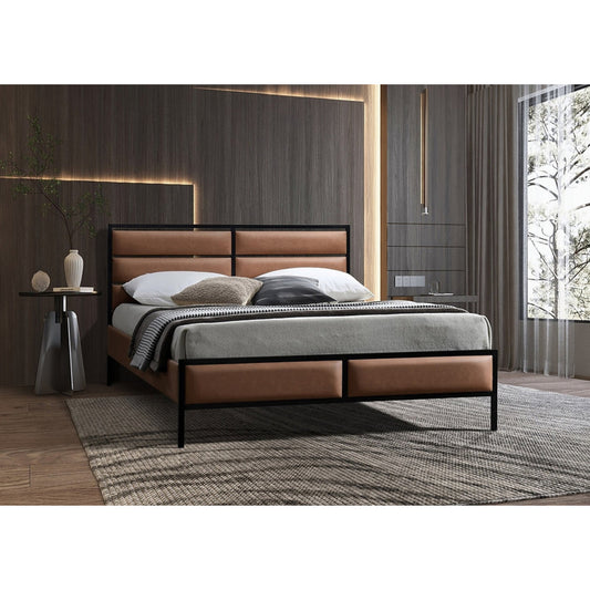 Tan PU Platform Bed IF 5335