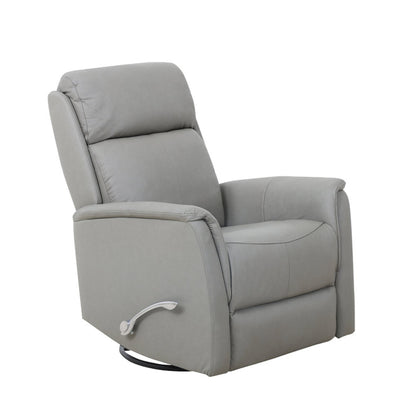 IF-6381 Leather Match Rocker Recliner - Pewter Grey