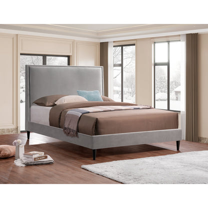 Queen Modern Platform Bed IF 5570 - Grey / Creme