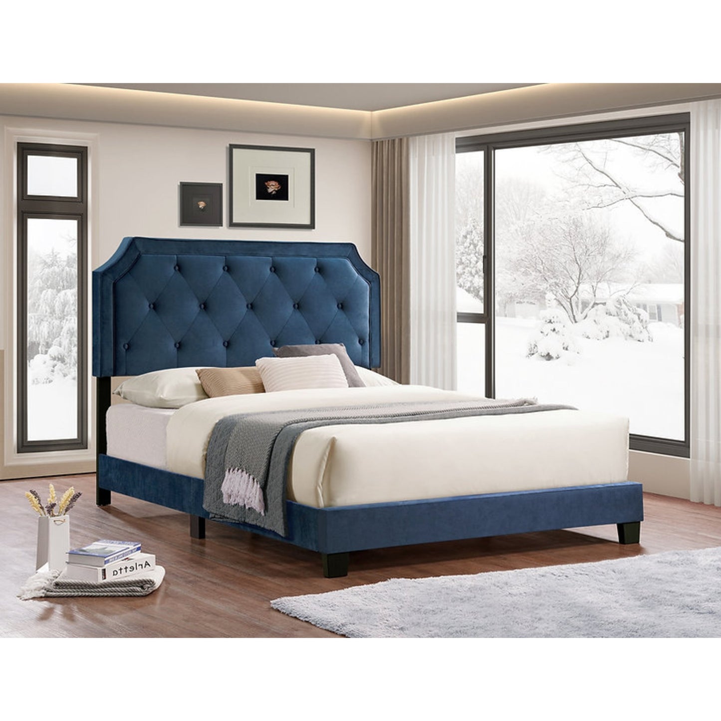 Diamond Pattern  Platform Bed IF 5610