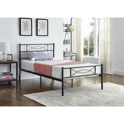 Twin Metal Bed  IF 154 - White / Black