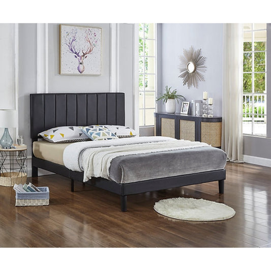 Black/Grey/White PU Platform Bed IF 5360