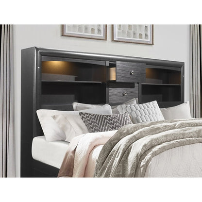 Ava - Jordyn  Double/ Queen 6pc Bedroom Set (Grey)