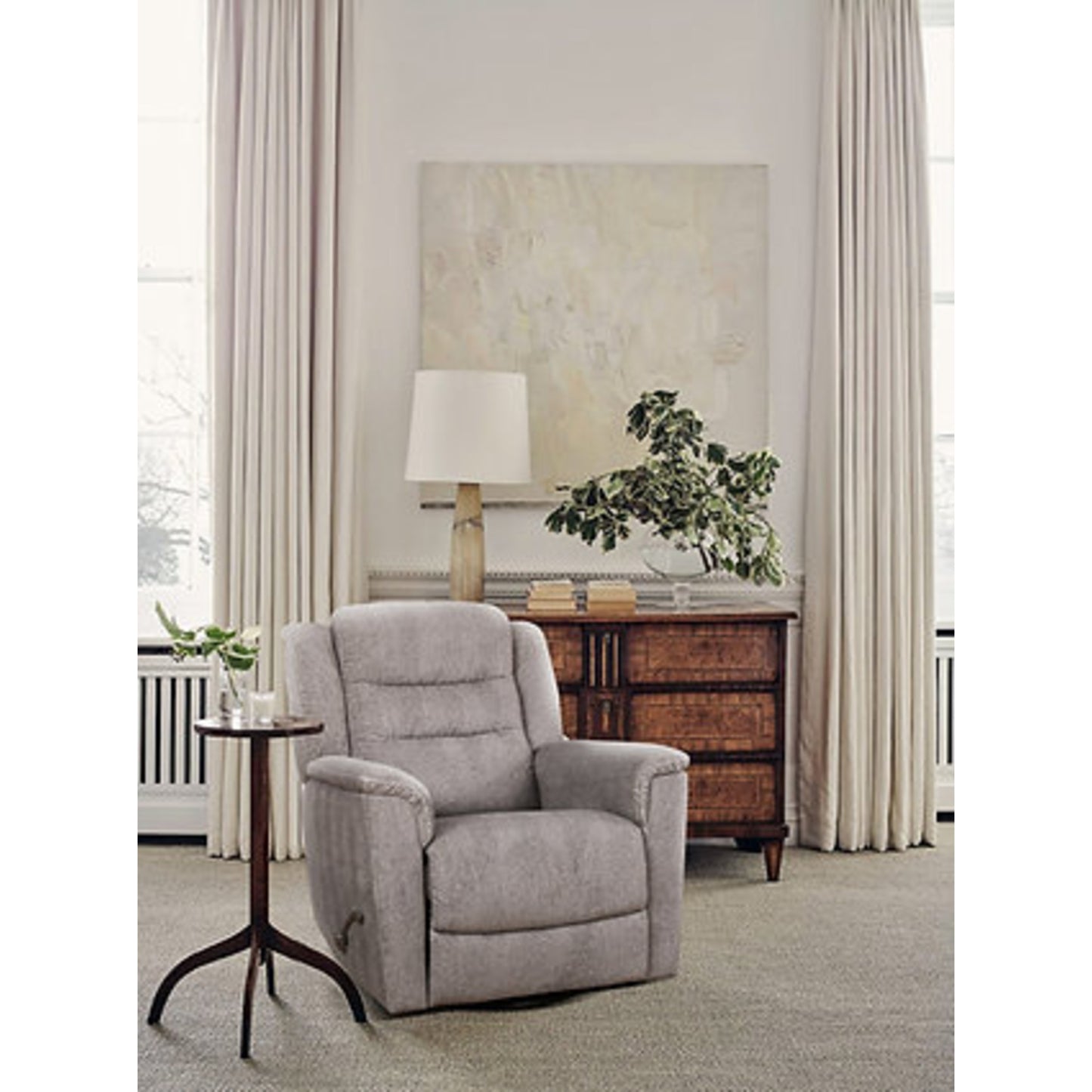 Grey Fabric Recliner Chair IF 6345