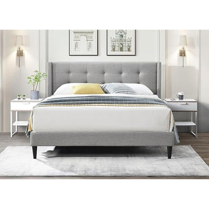 Button Tufting Platform Bed IF 5270