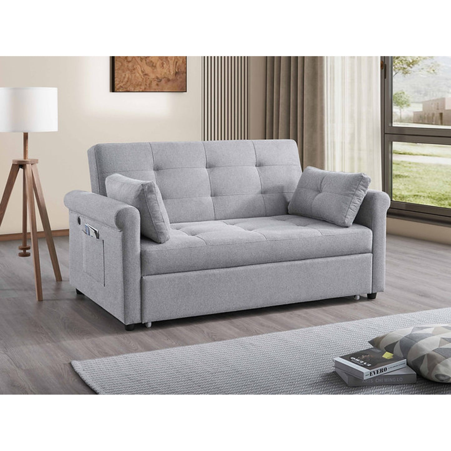 Sofabed IF 9045 (64") - Grey / Blue