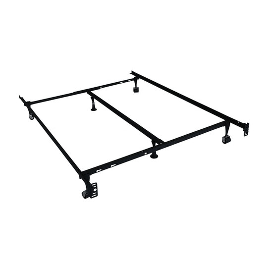 Adjustable Bed Frame   4 Wheels with Lock Option and 2 Glides