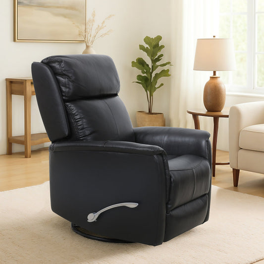 IF-6382 Leather Match Rocker Recliner - Blackberry