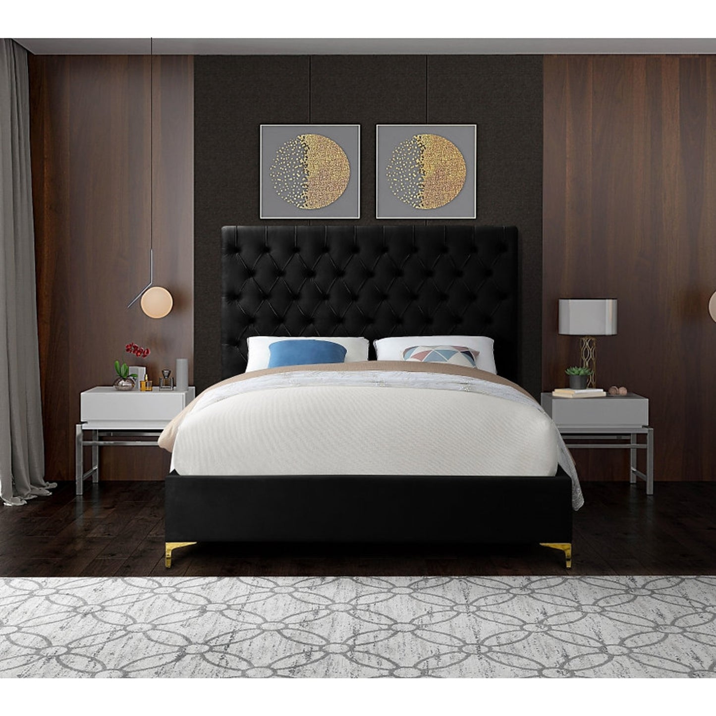 Velvet Platform Bed IF 5640