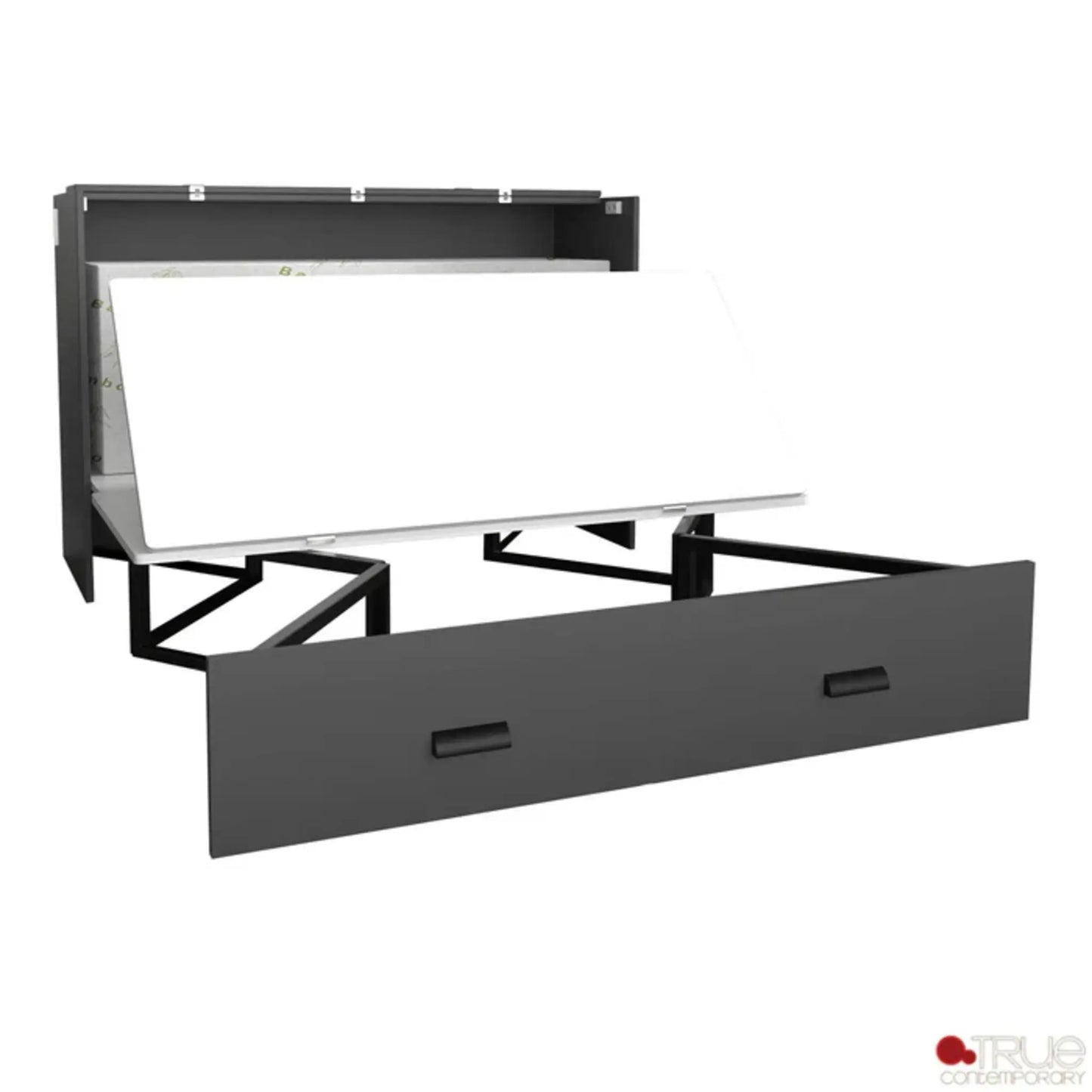 Hyde Murphy Cabinet Bed with 6" Memory Foam Mattress