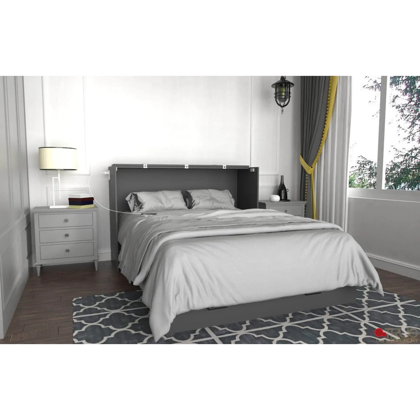 Hyde Murphy Cabinet Bed with 6" Memory Foam Mattress