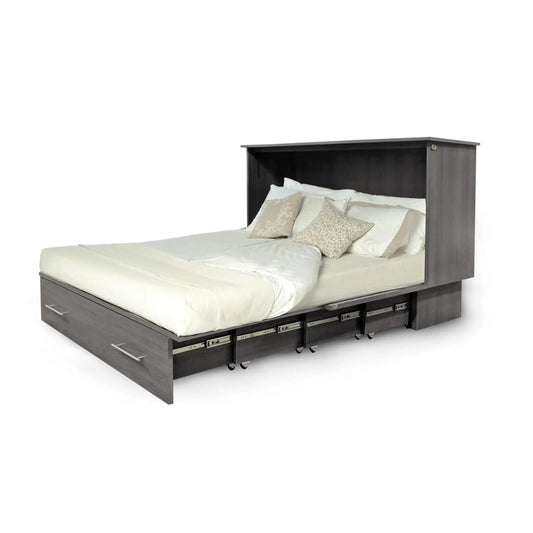 Midtown Cabinet Bed with 5" Queen Size High Density Foam Mattress
