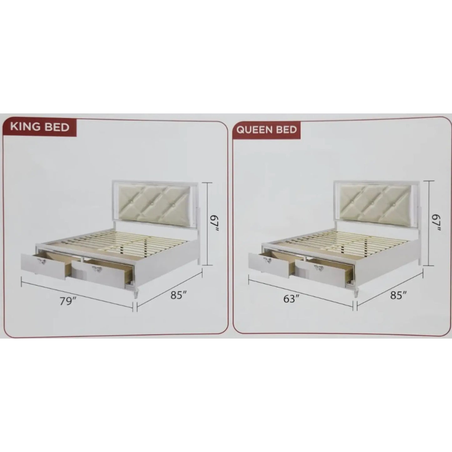 Prism Bedroom Set B1611 (White)