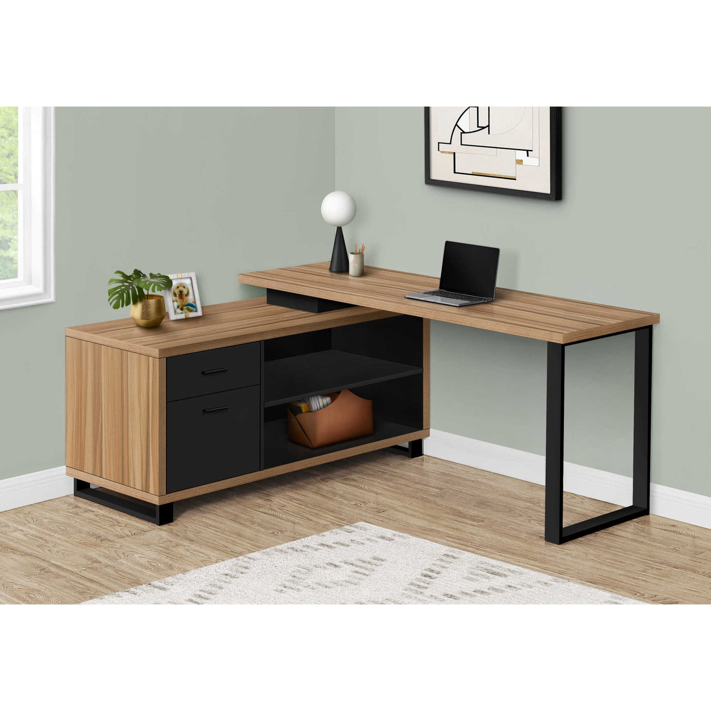 OFFICE DESK M7716 - Black / White / Cherry / Reclaimed / Grey / Modern Grey / Espresso