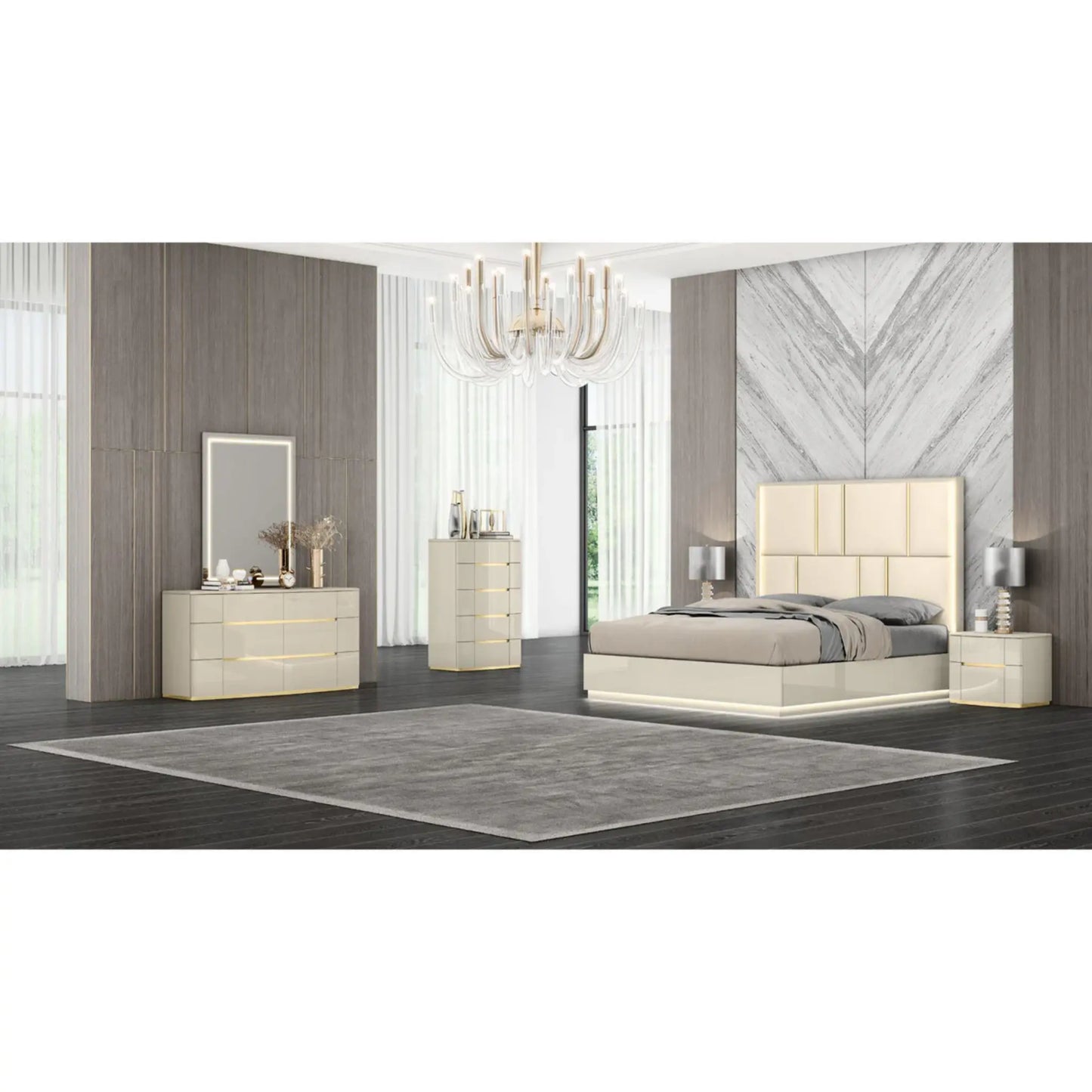 Sienna Bedroom Set B1491 (Beige)