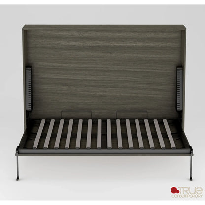 Heidi II Brown Horizontal Murphy Wall Pull Down Bed - Available in 3 Sizes