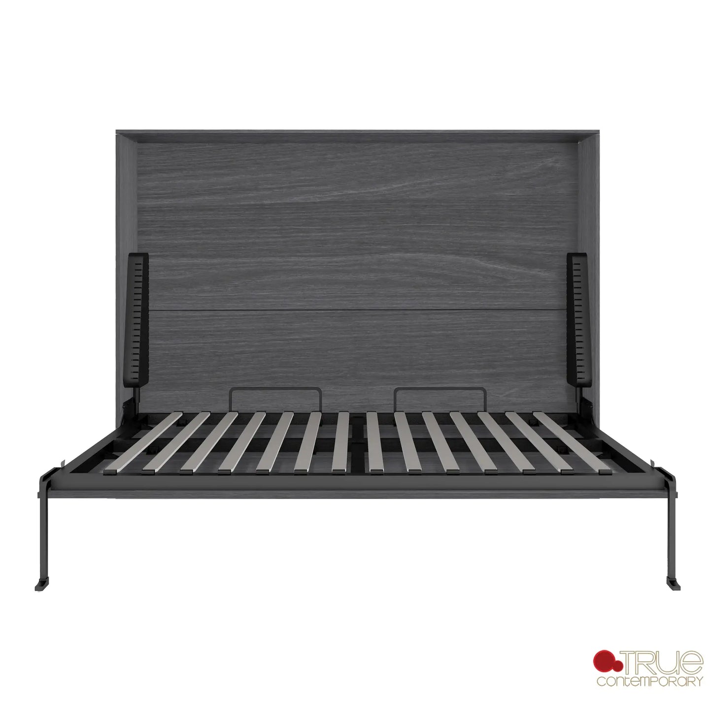 Heidi II Rustic Grey Horizontal Murphy Wall Pull Down Bed - Available in 3 Sizes