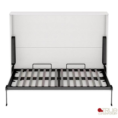 Heidi II White Horizontal Murphy Wall Pull Down Bed - Available in 3 Sizes