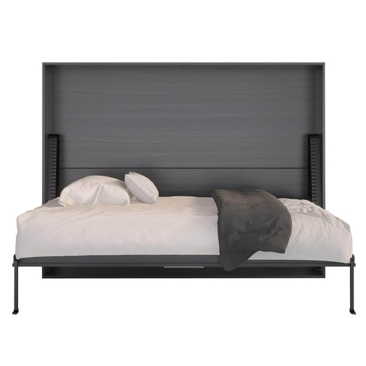 Heidi II Rustic Grey Horizontal Murphy Wall Pull Down Bed - Available in 3 Sizes