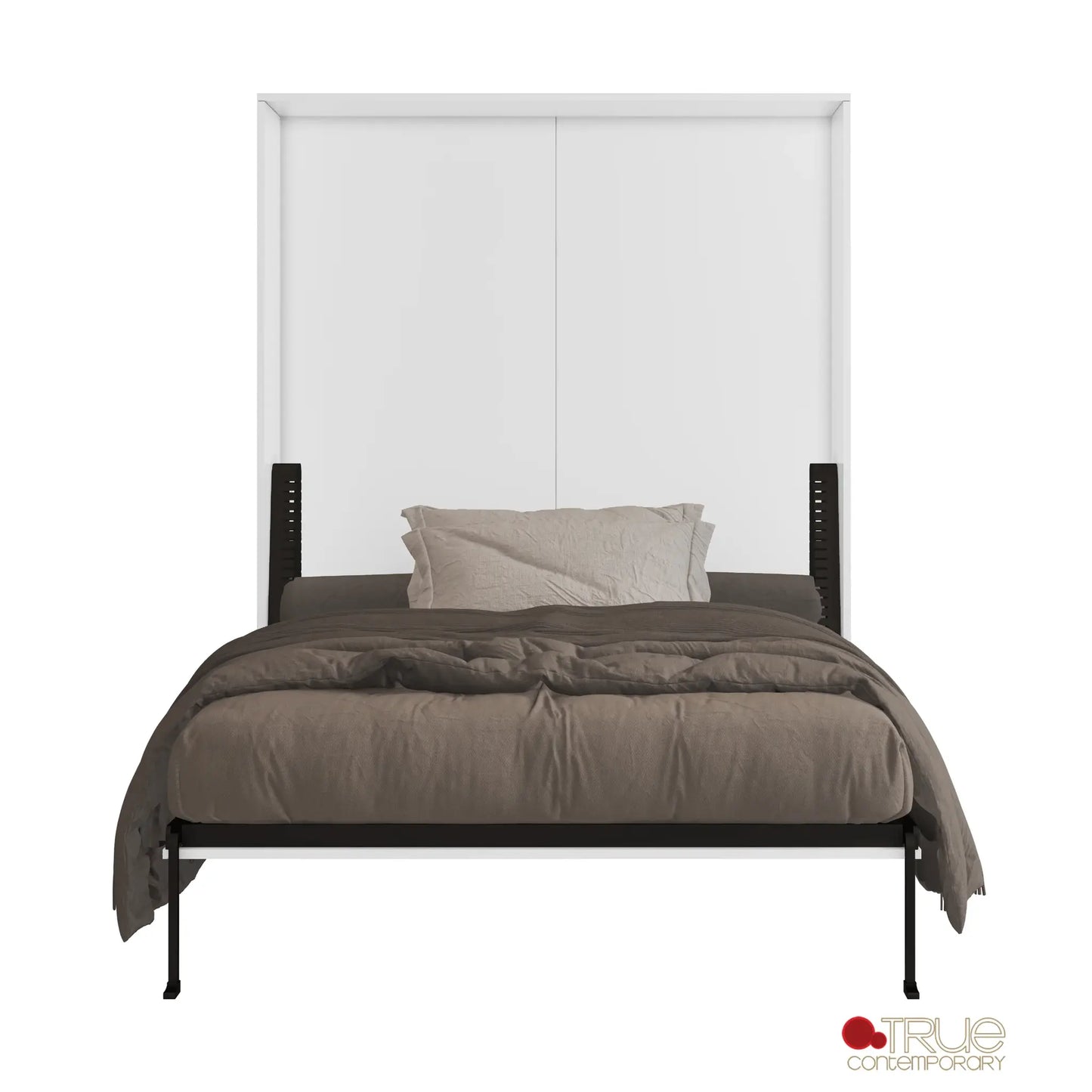 Wallie White Vertical Murphy Wall Pull Down Bed - Available in 3 Sizes